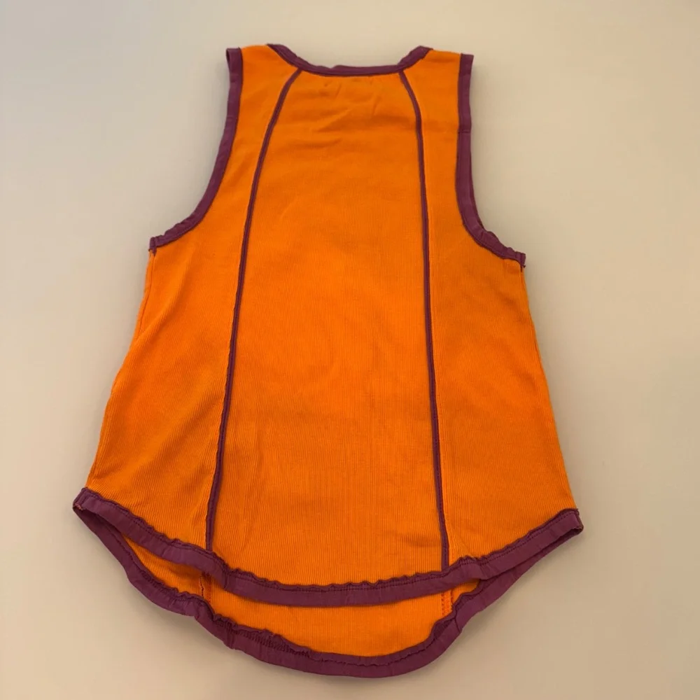 Free People - We The Free Orange & Purple Ribbed Tank Top NWT, Size M - Picture 8 of 9